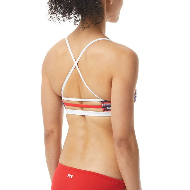 TYR Women's All American Trinity Bikini Top - 2021 2 TYR Women's All American Trinity Bikini Top - 2021 - Image 2