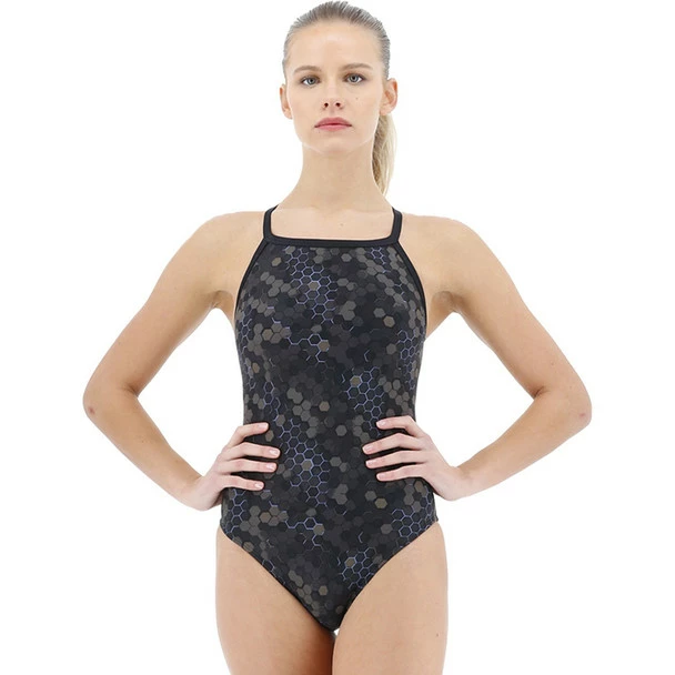 TYR Women's Carbon Hex Diamondfit Swimsuit - 2023 1 TYR Women's Carbon Hex Diamondfit Swimsuit - 2023